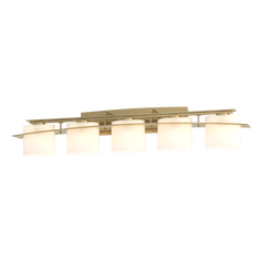 Arc Ellipse 5-Light Sconce by Hubbardton Forge – Handcrafted Steel with Opal Glass Shades, Dimmable, UL Damp Rated