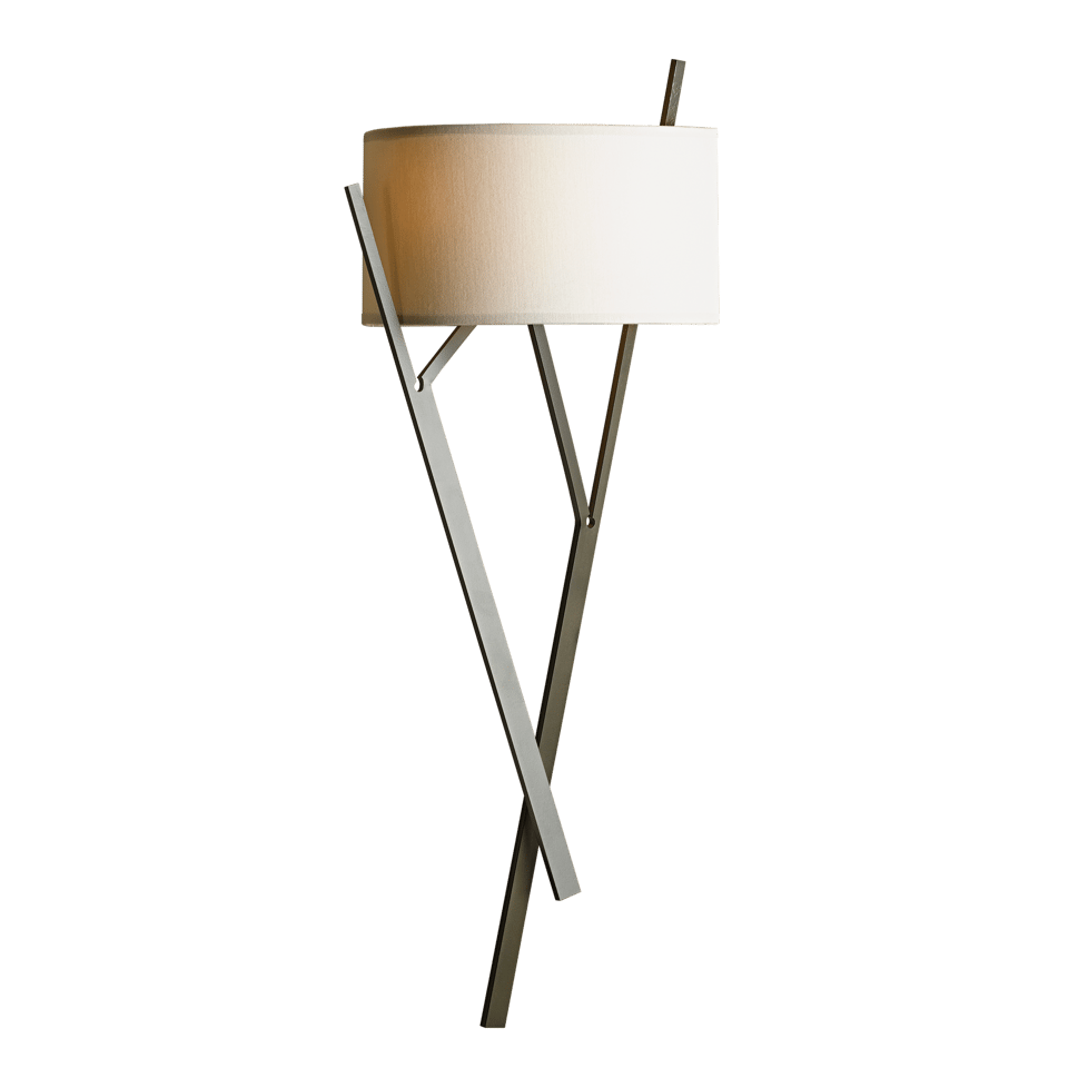 Hubbardton Forge Arbo Sconce 27.3" Hand-Forged Steel Wall Light with Customizable Shades