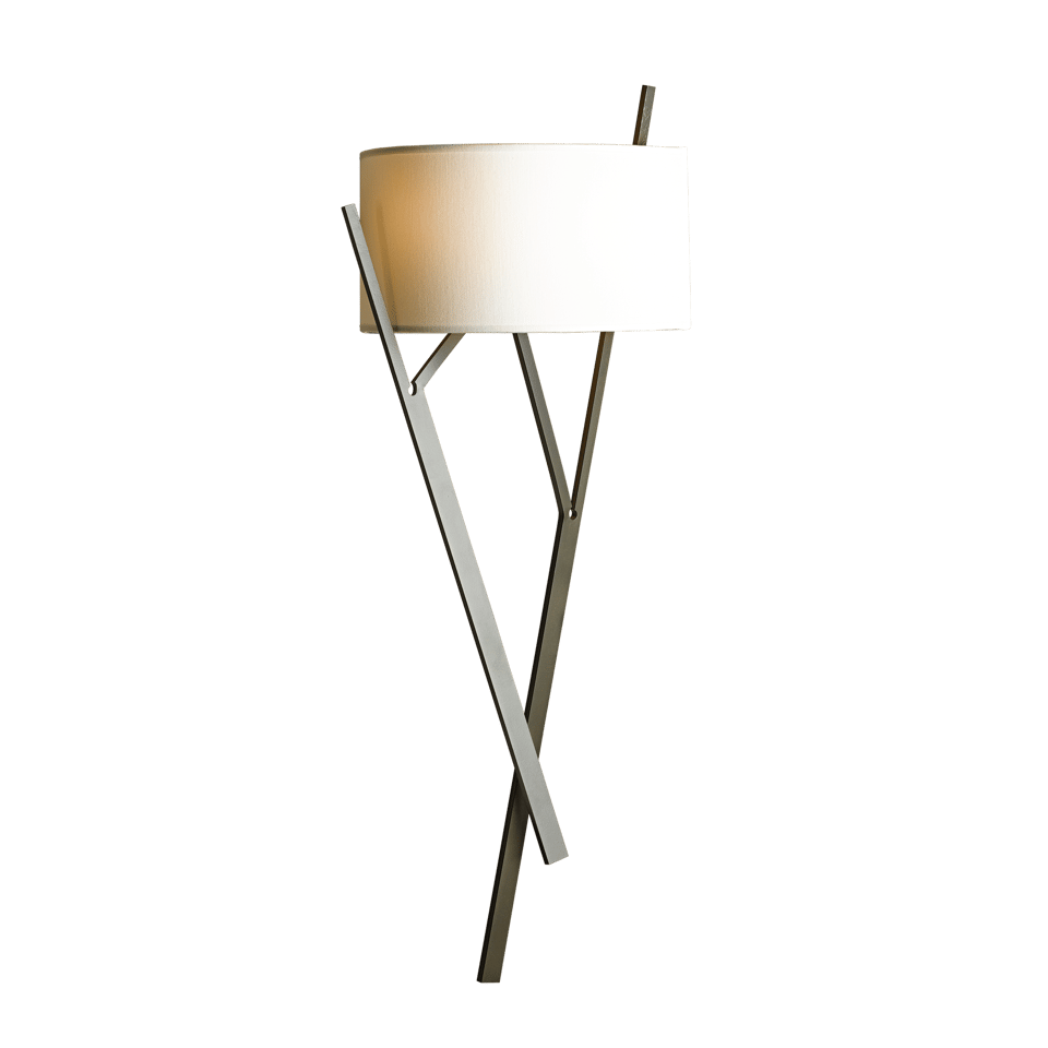 Hubbardton Forge Arbo Sconce 27.3" Hand-Forged Steel Wall Light with Customizable Shades