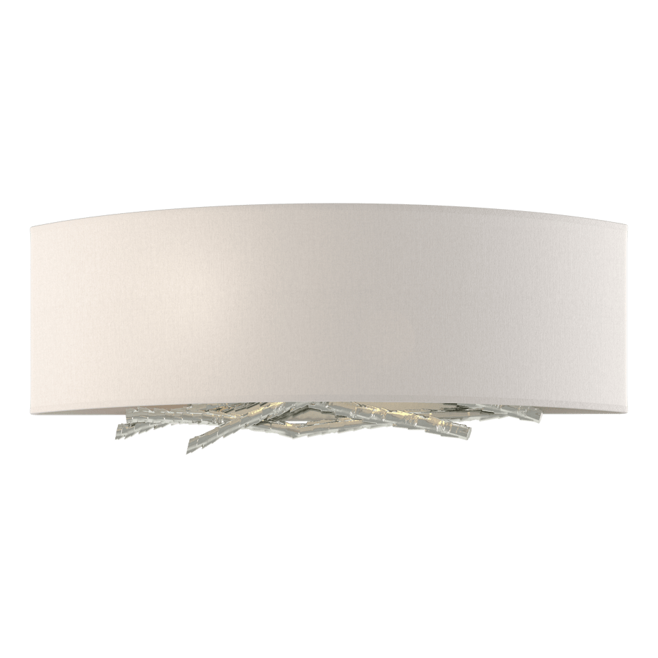 Hubbardton Forge Brindille Sconce 207660 - Handcrafted Nature-Inspired Wall Light with Linen Shade