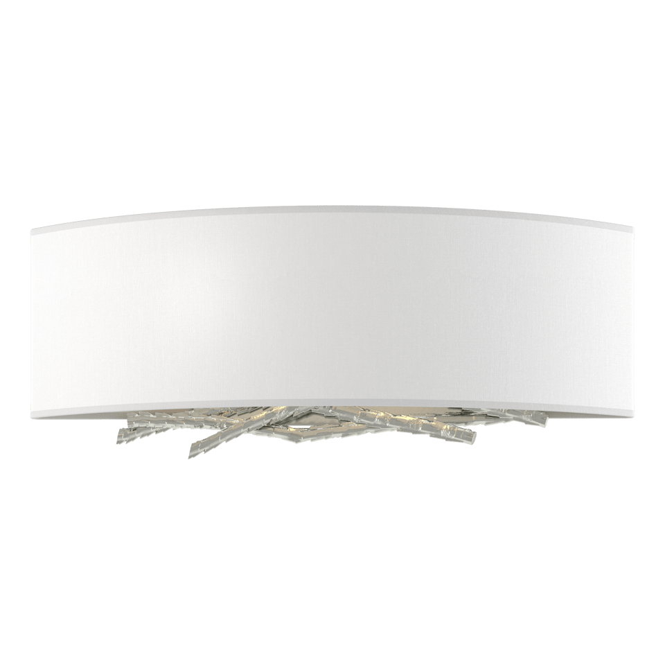 Hubbardton Forge Brindille Sconce 207660 - Handcrafted Nature-Inspired Wall Light with Linen Shade