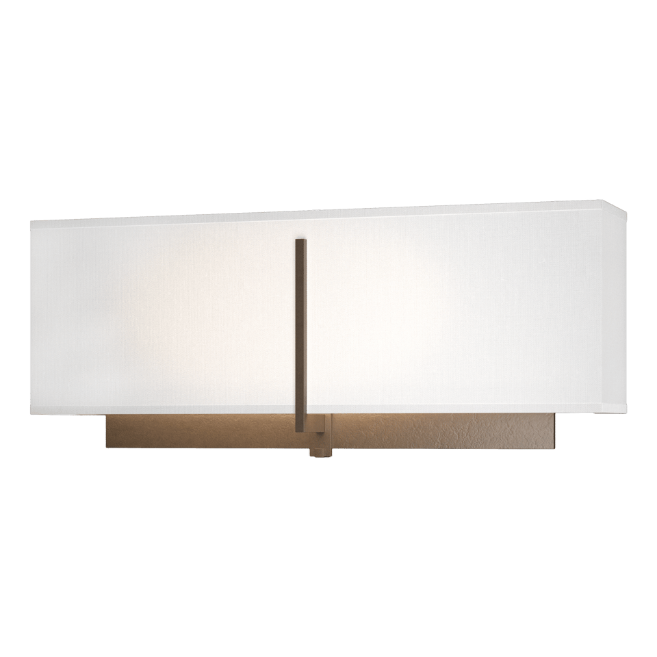 Hubbardton Forge Exos Rectangular Sconce, Dimmable Steel Wall Light, 15W, Available in 3 Finishes