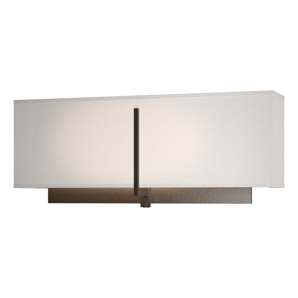 Hubbardton Forge Exos Rectangular Sconce, Dimmable Steel Wall Light, 15W, Available in 3 Finishes