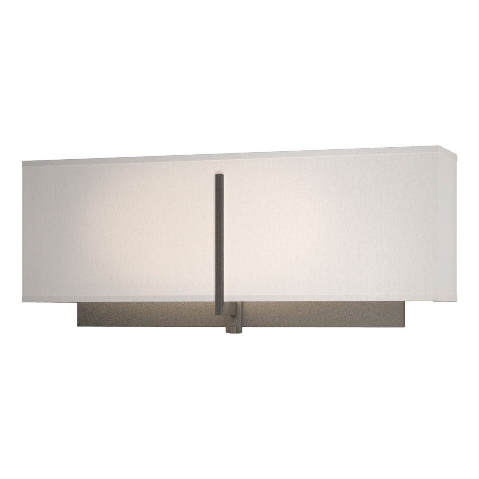 Hubbardton Forge Exos Rectangular Sconce, Dimmable Steel Wall Light, 15W, Available in 3 Finishes