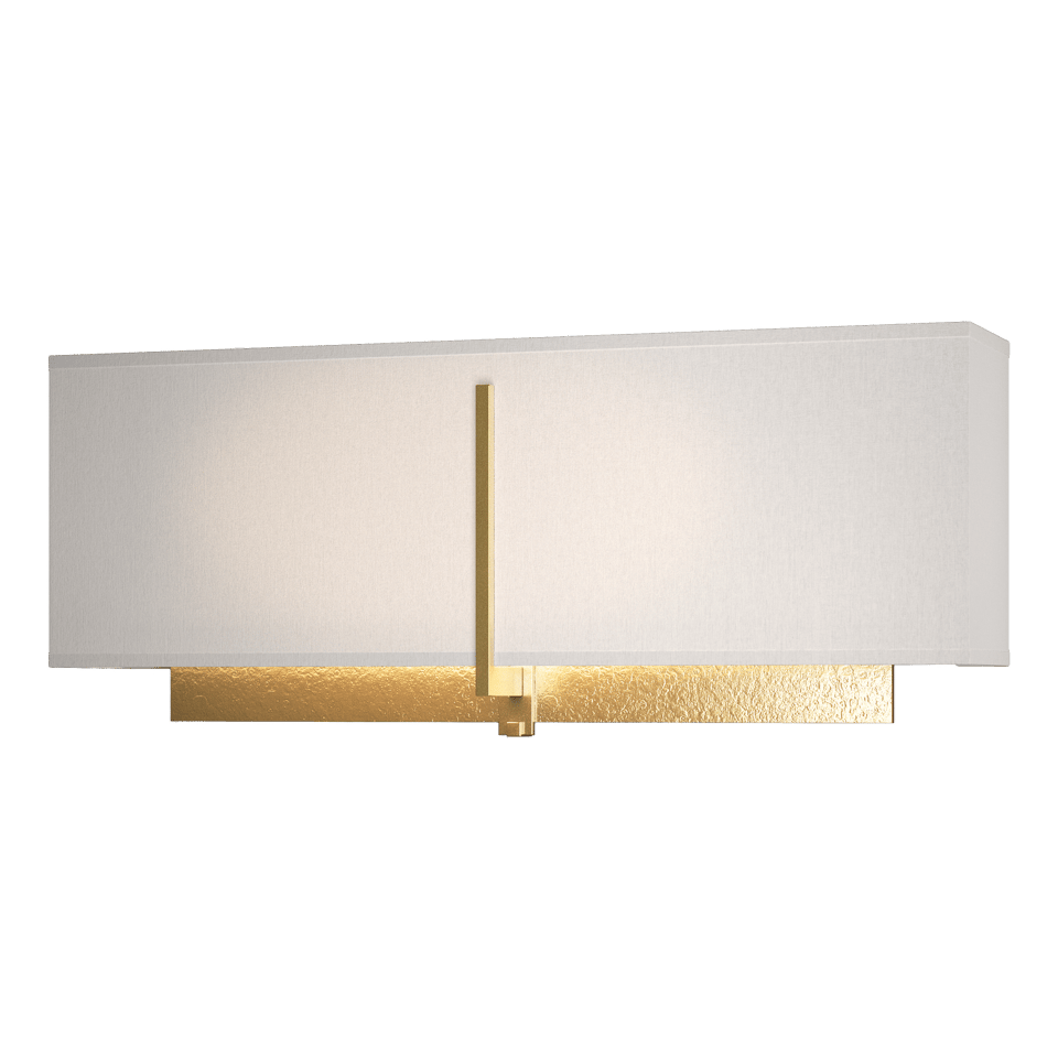 Hubbardton Forge Exos Rectangular Sconce, Dimmable Steel Wall Light, 15W, Available in 3 Finishes