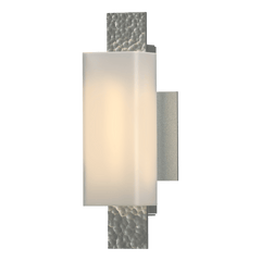 Oceanus 1 Light Sconce by Hubbardton Forge, Opal Glass Shade, Customizable Finishes, Dimmable