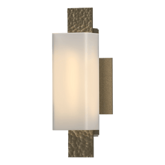 Oceanus 1 Light Sconce by Hubbardton Forge, Opal Glass Shade, Customizable Finishes, Dimmable