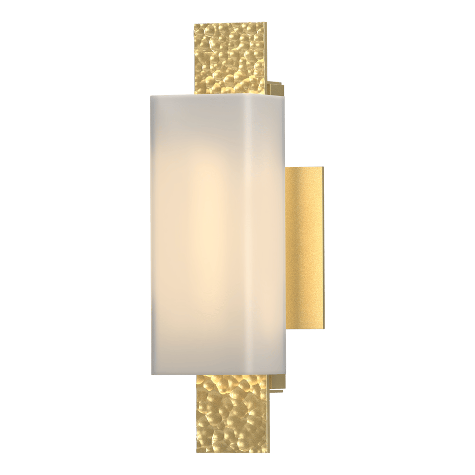 Oceanus 1 Light Sconce by Hubbardton Forge, Opal Glass Shade, Customizable Finishes, Dimmable