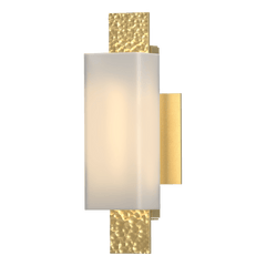 Oceanus 1 Light Sconce by Hubbardton Forge, Opal Glass Shade, Customizable Finishes, Dimmable