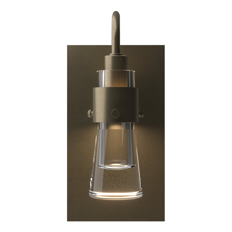 Hubbardton Forge Erlenmeyer ADA Sconce With Blown-Glass Shade, Dimmable Feature, 40W Max