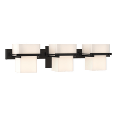 Hubbardton Forge Kakomi 3-Light Sconce - Hand-Forged Steel, Opal Glass, Dimmable, Modern Design