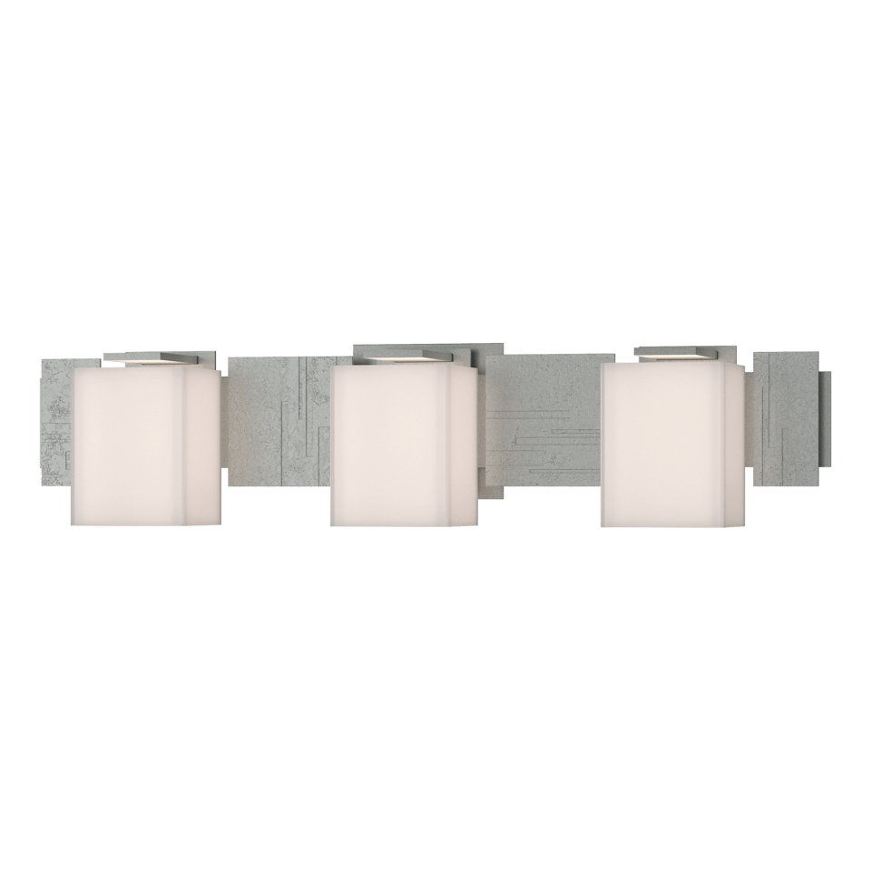 Hubbardton Forge Impressions 3-Light Wall Sconce, Dimmable, Steel with Glass Shades, Multiple Finishes