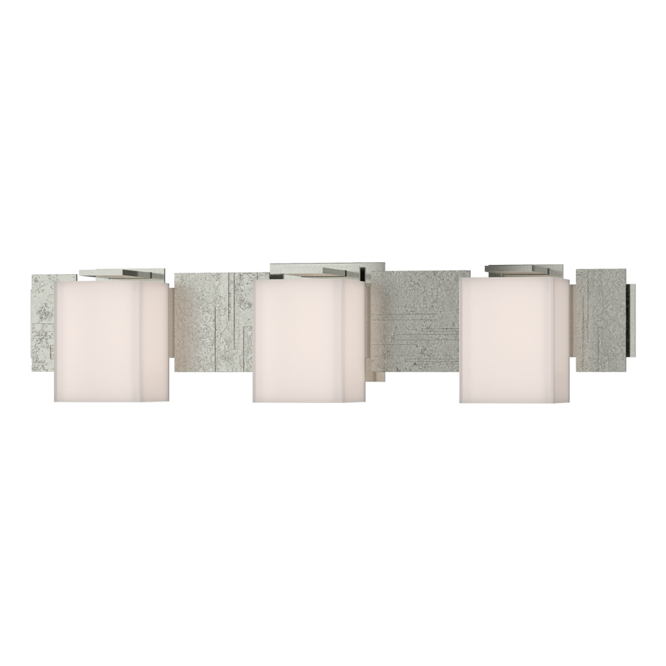 Hubbardton Forge Impressions 3-Light Wall Sconce, Dimmable, Steel with Glass Shades, Multiple Finishes