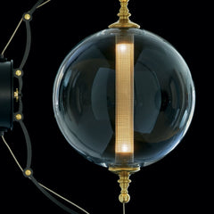 Otto Sphere Sconce by Hubbardton Forge – Modern Brass & Glass Wall Light with Dimmer Capability