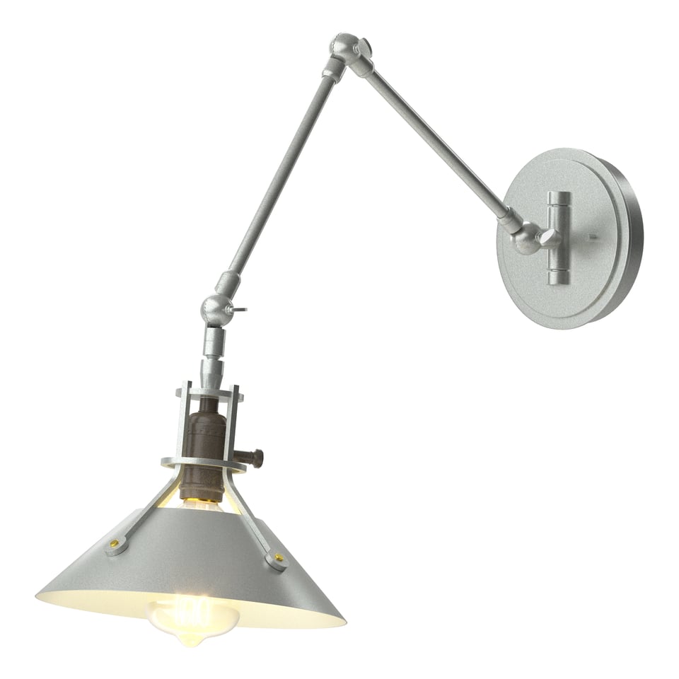 Hubbardton Forge Henry Sconce 15.1"H x 9.2"W Modern Brass Industrial Handcrafted Lighting