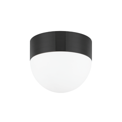 Adams Flush Mount Ceiling Light 2110 by Hudson Valley Lighting - Dimmable Opal Glass Shade, UL Damp Rated