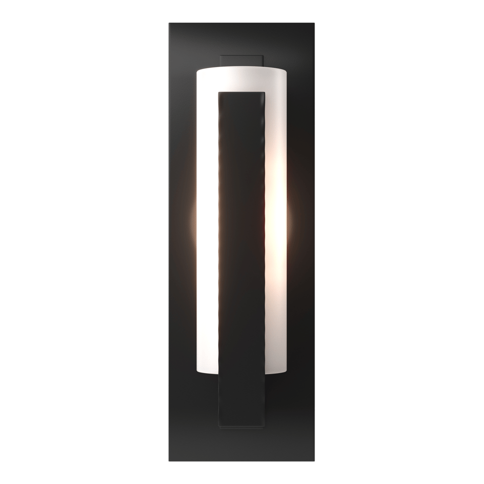 Hubbardton Forge 1-Light Forged Vertical Bar Sconce With Dimmable Lighting & Steel Backplate