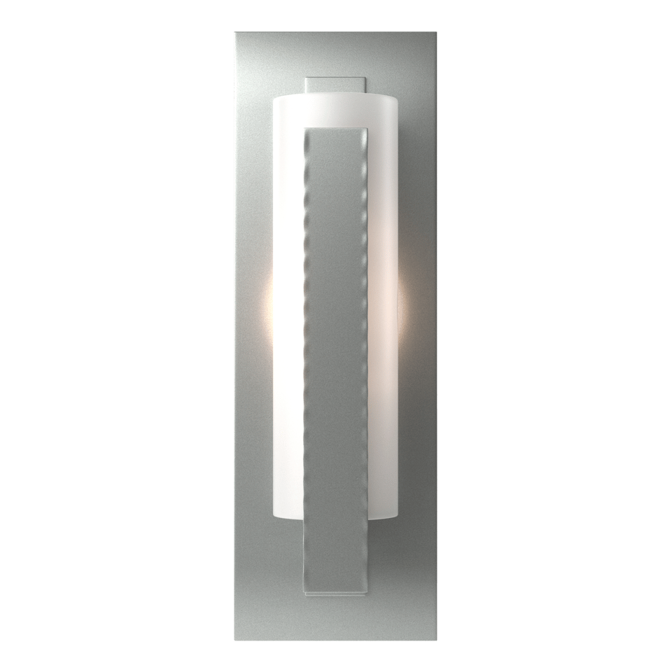 Hubbardton Forge 1-Light Forged Vertical Bar Sconce With Dimmable Lighting & Steel Backplate