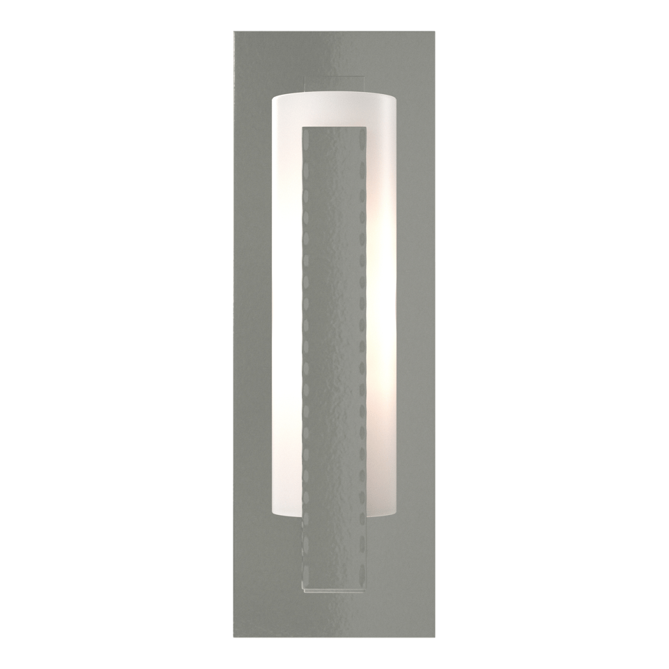 Hubbardton Forge 1-Light Forged Vertical Bar Sconce With Dimmable Lighting & Steel Backplate