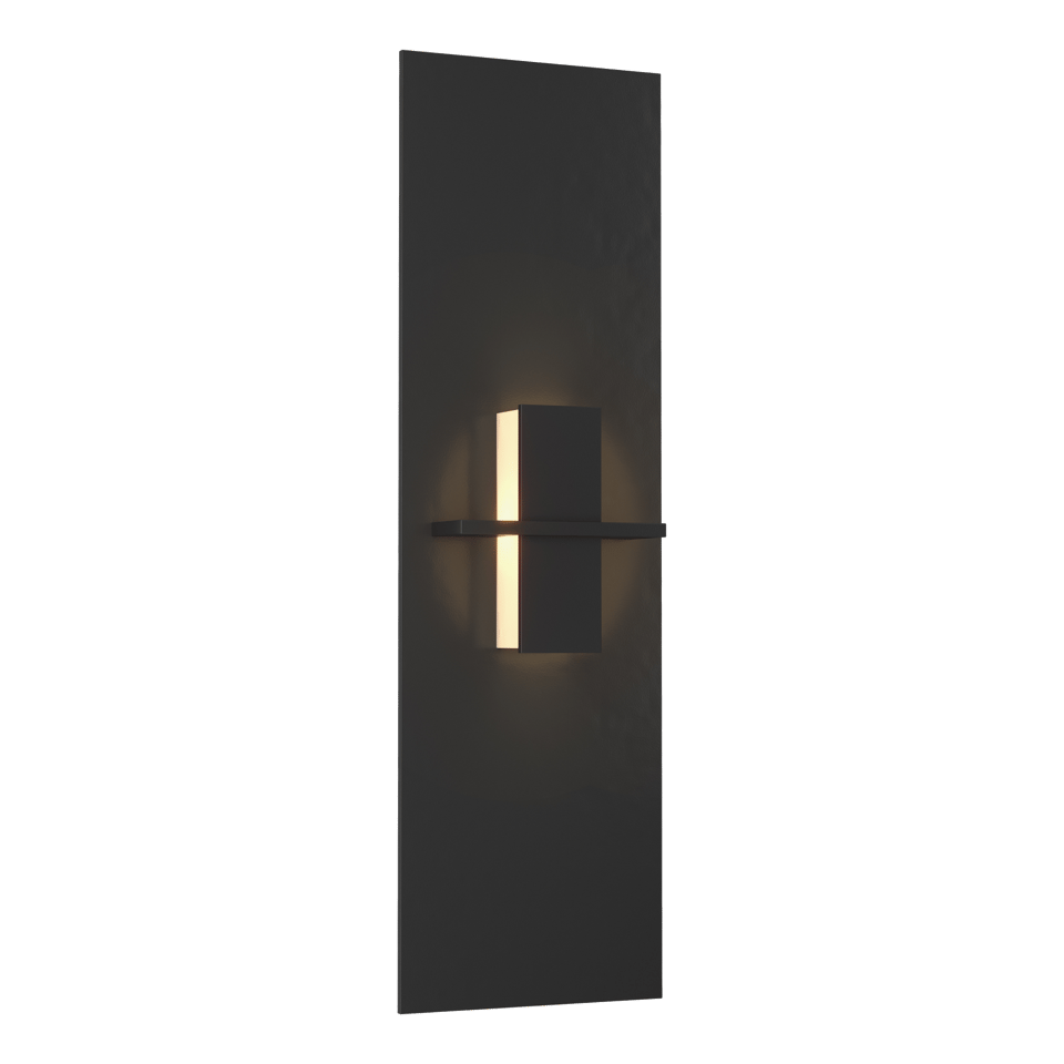 Hubbardton Forge Aperture Vertical Sconce 217520 - Handcrafted Glass Shade, Dimmable, UL Damp Rated