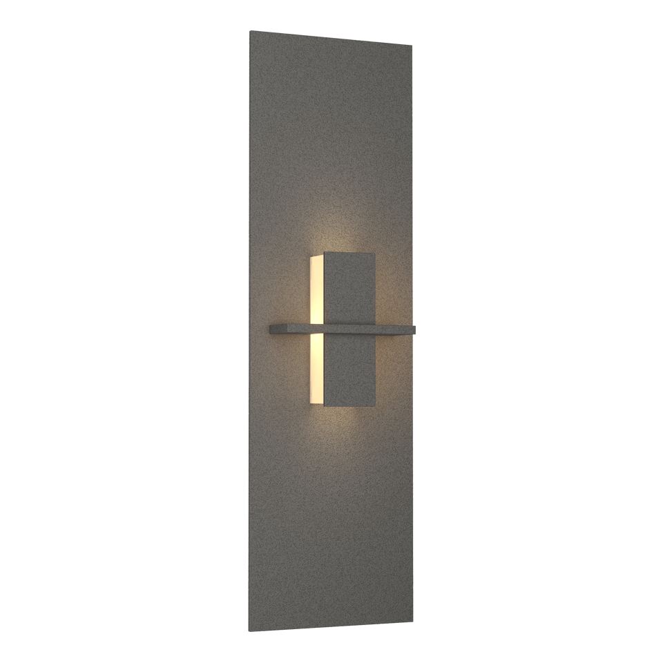 Hubbardton Forge Aperture Vertical Sconce 217520 - Handcrafted Glass Shade, Dimmable, UL Damp Rated