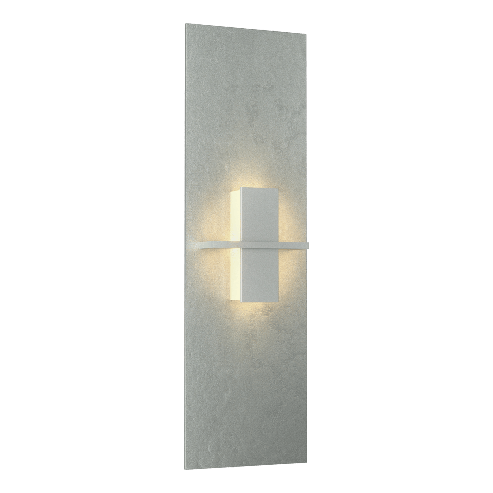 Hubbardton Forge Aperture Vertical Sconce 217520 - Handcrafted Glass Shade, Dimmable, UL Damp Rated