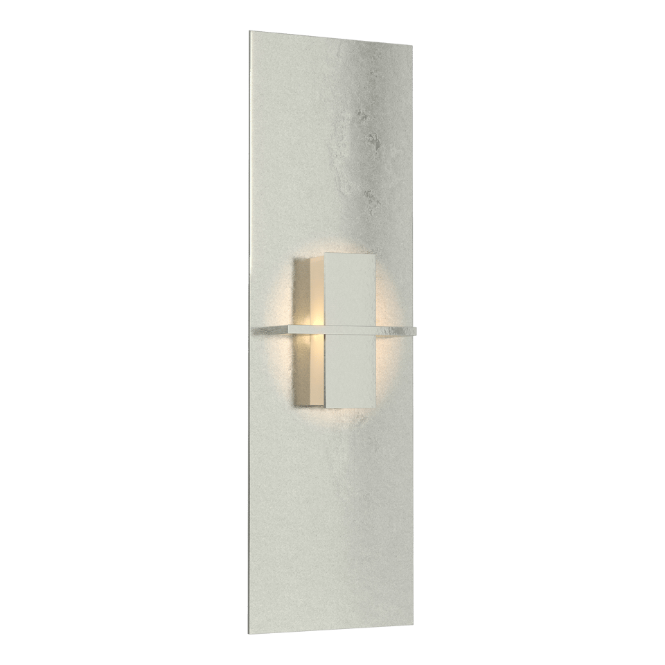 Hubbardton Forge Aperture Vertical Sconce 217520 - Handcrafted Glass Shade, Dimmable, UL Damp Rated