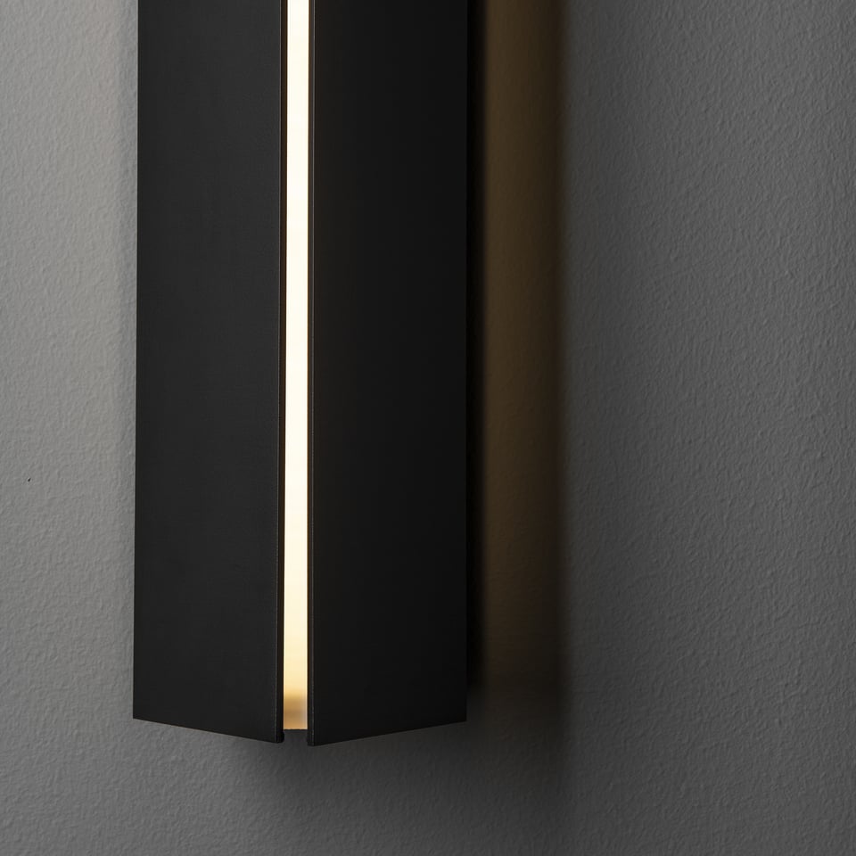 Gallery LED Sconce by Hubbardton Forge, 20W, 600 Lumens, Customizable Finishes, Damp Rated, Ivory Art Shade