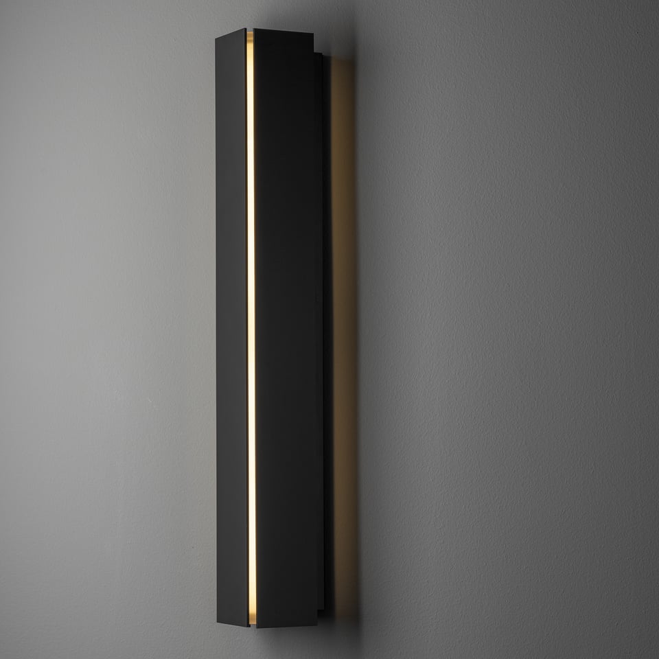 Gallery LED Sconce by Hubbardton Forge, 20W, 600 Lumens, Customizable Finishes, Damp Rated, Ivory Art Shade