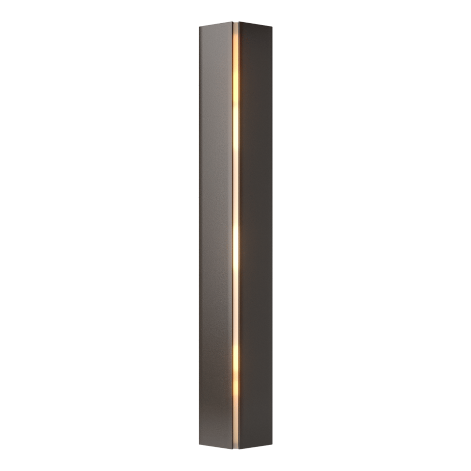 Gallery LED Sconce by Hubbardton Forge, 20W, 600 Lumens, Customizable Finishes, Damp Rated, Ivory Art Shade