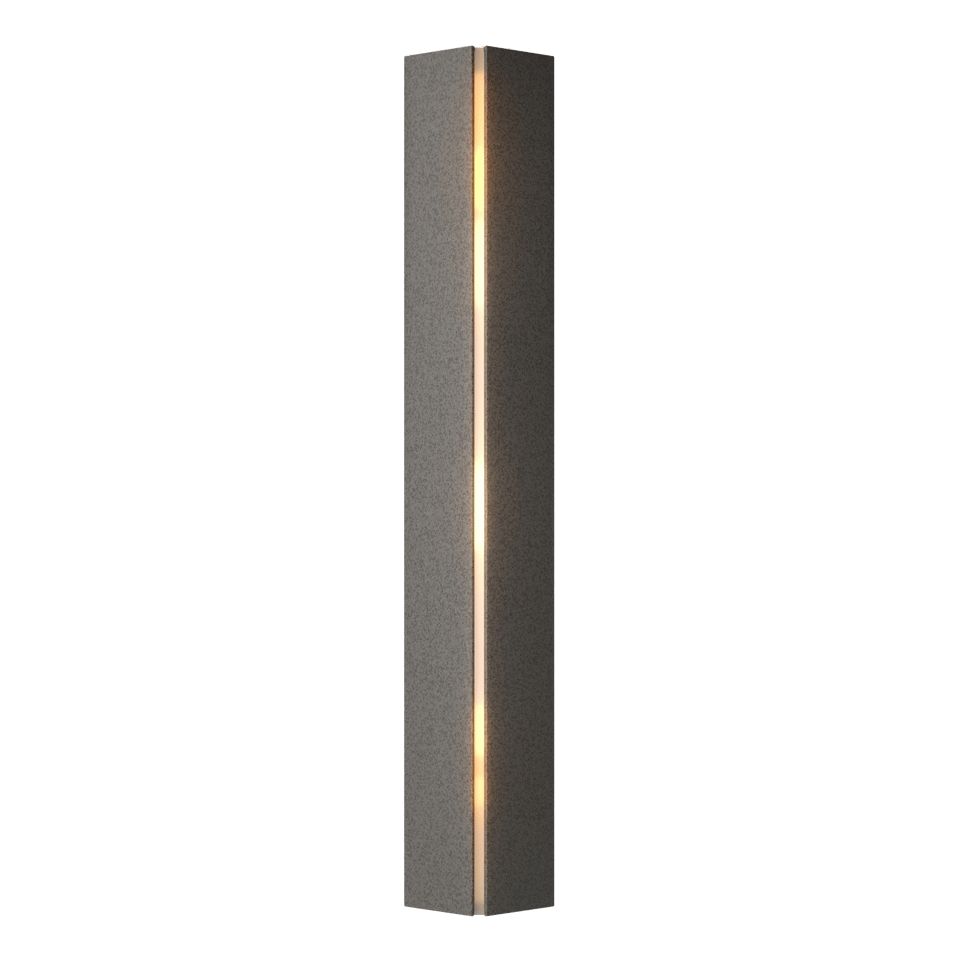 Gallery LED Sconce by Hubbardton Forge, 20W, 600 Lumens, Customizable Finishes, Damp Rated, Ivory Art Shade