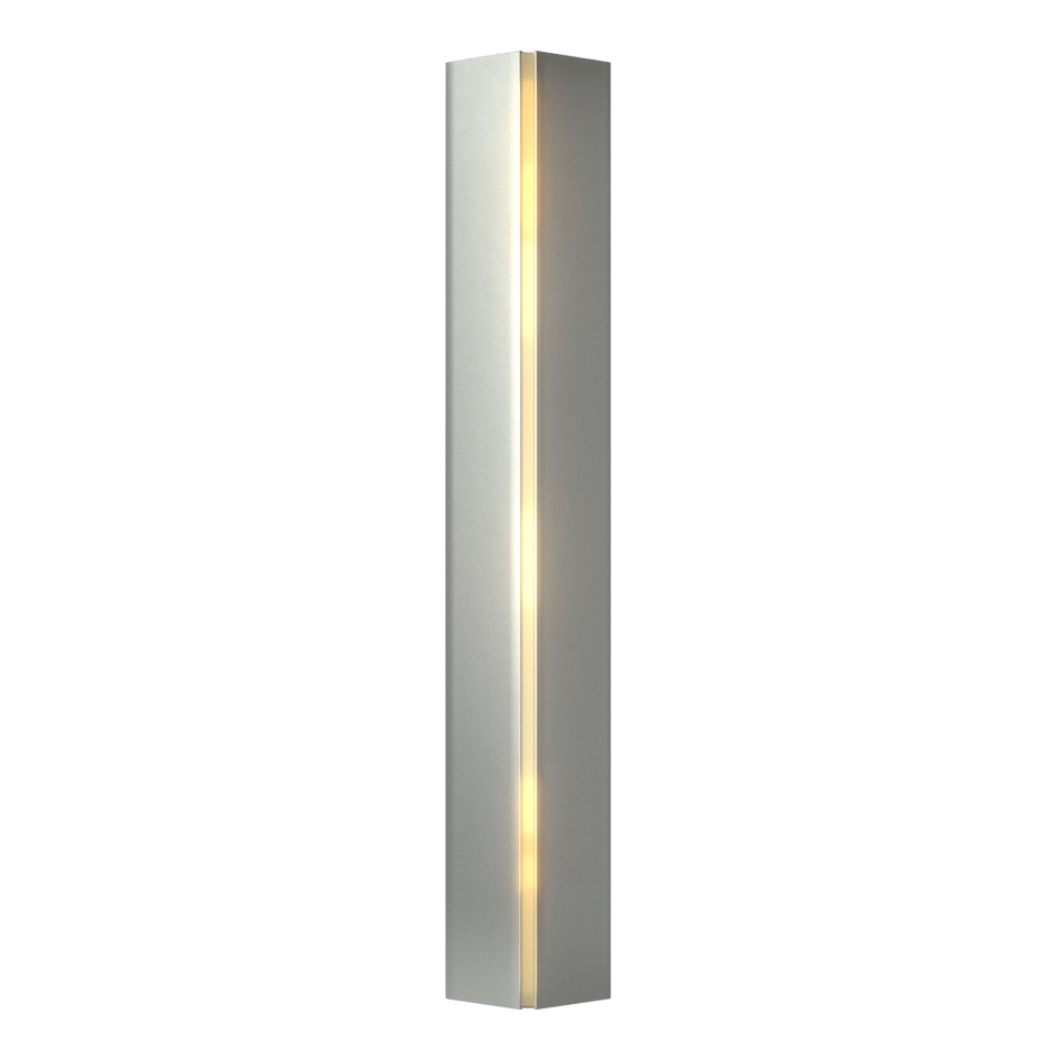 Gallery LED Sconce by Hubbardton Forge, 20W, 600 Lumens, Customizable Finishes, Damp Rated, Ivory Art Shade