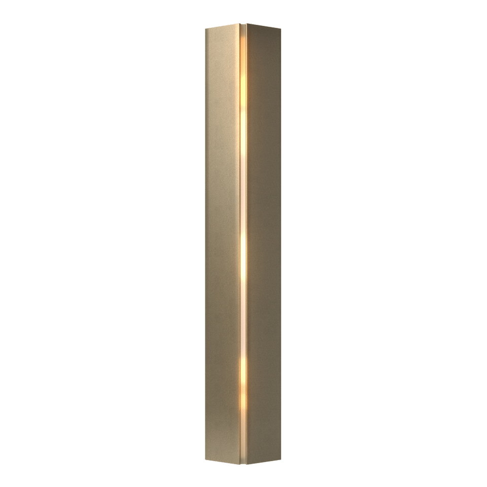 Gallery LED Sconce by Hubbardton Forge, 20W, 600 Lumens, Customizable Finishes, Damp Rated, Ivory Art Shade