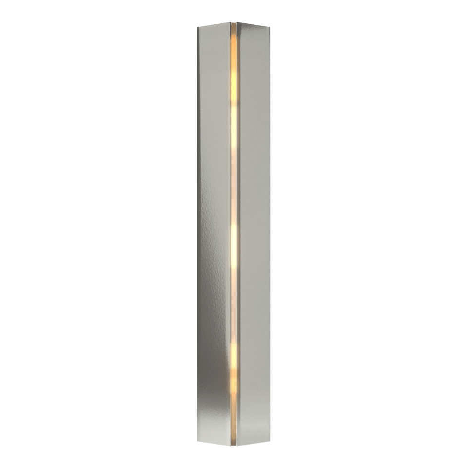 Gallery LED Sconce by Hubbardton Forge, 20W, 600 Lumens, Customizable Finishes, Damp Rated, Ivory Art Shade