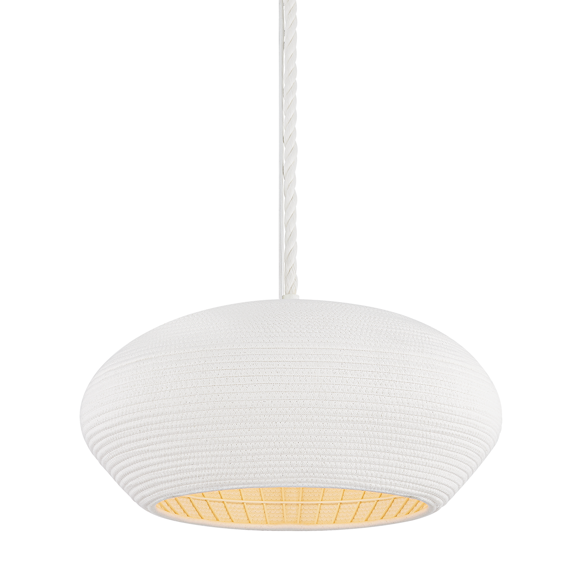 Hudson Valley Lighting Ferndale Pendant 12"H x 24"W, Gesso White, Energy Efficient, Dimmable