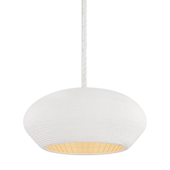 Hudson Valley Lighting Ferndale Pendant 12"H x 24"W, Gesso White, Energy Efficient, Dimmable