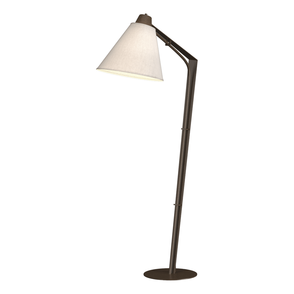 Hubbardton Forge Reach Floor Lamp 232860 with Dimmable Functionality & Versatile Design in Flax Shade