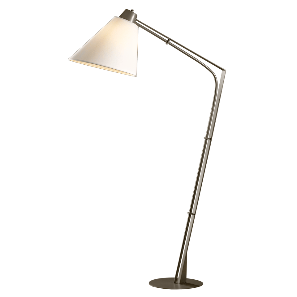 Hubbardton Forge Reach Floor Lamp 232860 with Dimmable Functionality & Versatile Design in Flax Shade