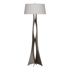 Hubbardton Forge Moreau 1-Light Floor Lamp With Dimmable Feature, Linen Shade, & Elegant Design