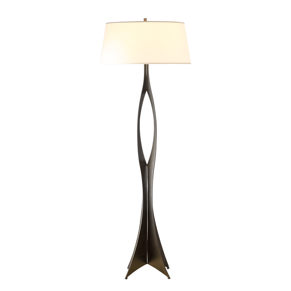 Hubbardton Forge Moreau 1-Light Floor Lamp With Dimmable Feature, Linen Shade, & Elegant Design