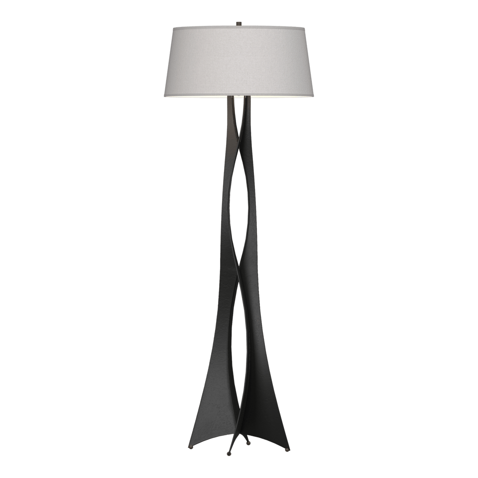 Hubbardton Forge Moreau 1-Light Floor Lamp With Dimmable Feature, Linen Shade, & Elegant Design