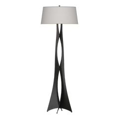 Hubbardton Forge Moreau 1-Light Floor Lamp With Dimmable Feature, Linen Shade, & Elegant Design