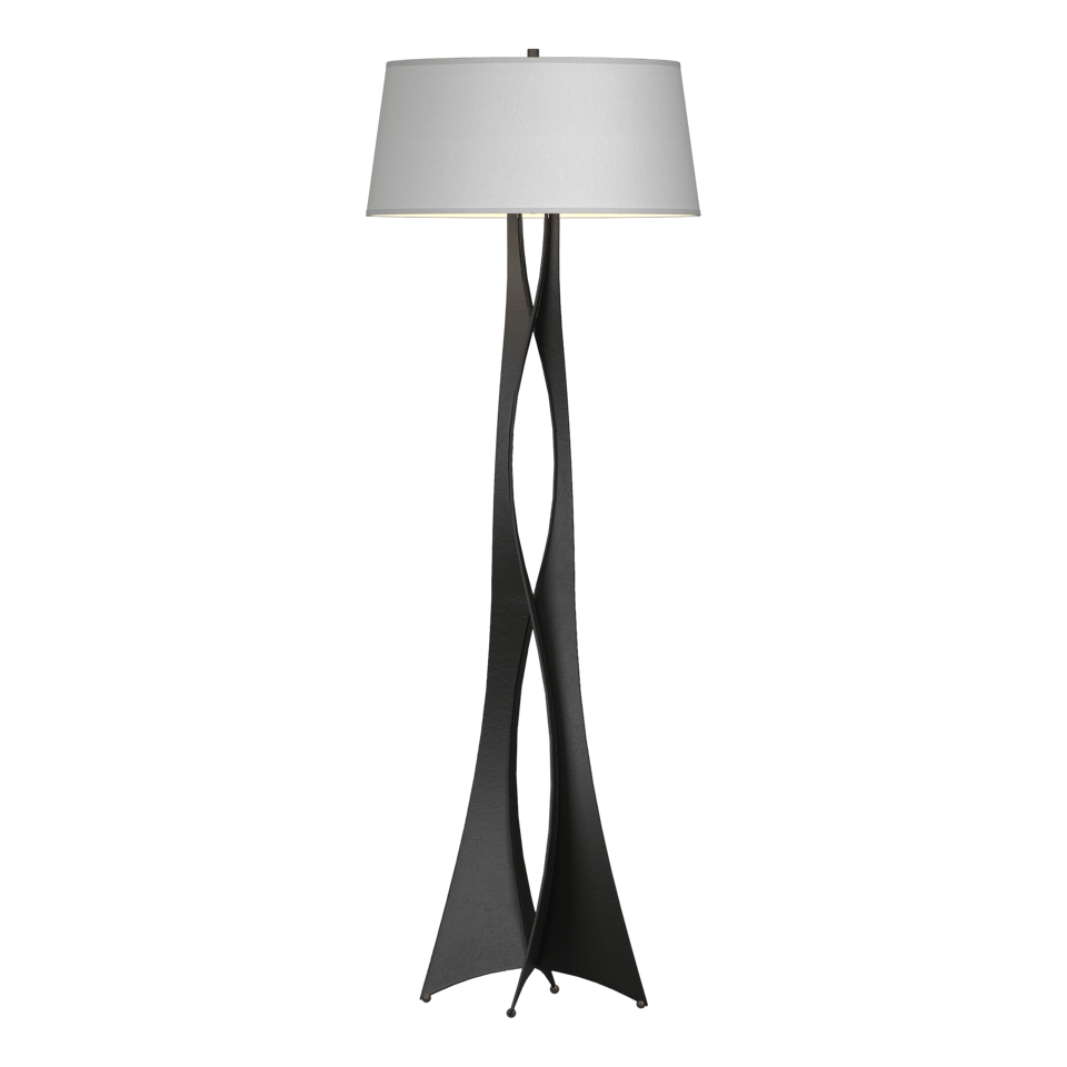 Hubbardton Forge Moreau 1-Light Floor Lamp With Dimmable Feature, Linen Shade, & Elegant Design