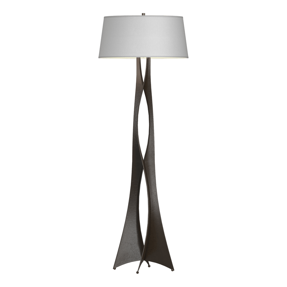 Hubbardton Forge Moreau 1-Light Floor Lamp With Dimmable Feature, Linen Shade, & Elegant Design