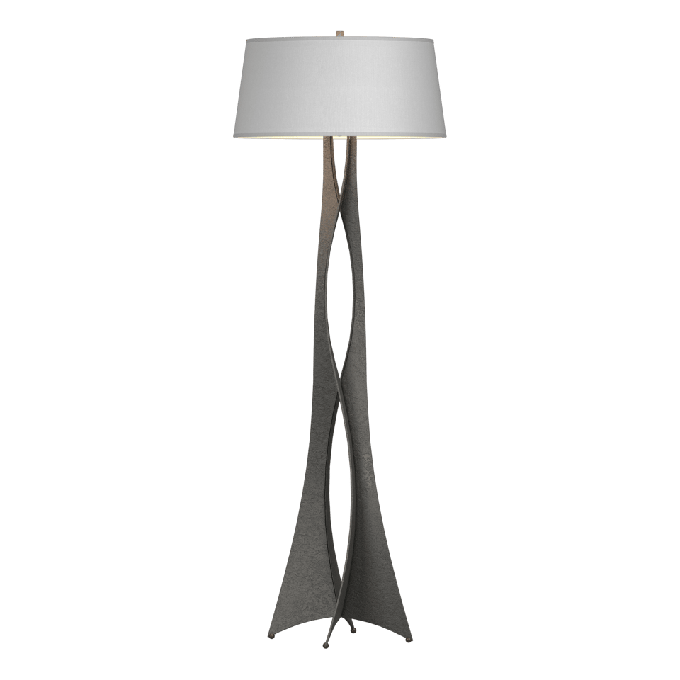 Hubbardton Forge Moreau 1-Light Floor Lamp With Dimmable Feature, Linen Shade, & Elegant Design