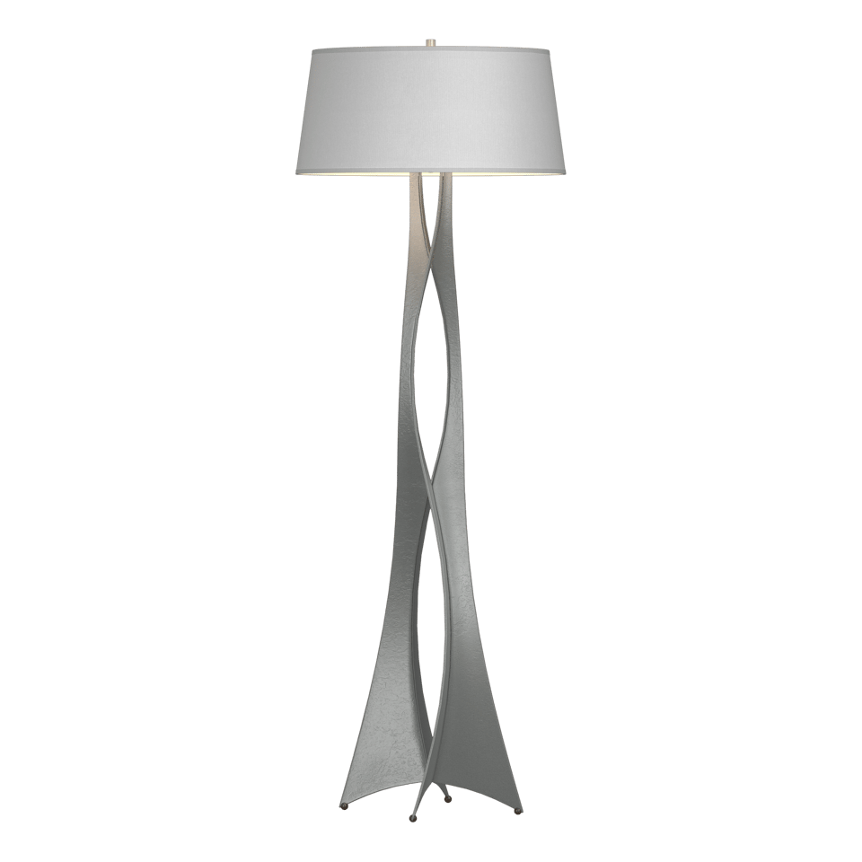 Hubbardton Forge Moreau 1-Light Floor Lamp With Dimmable Feature, Linen Shade, & Elegant Design