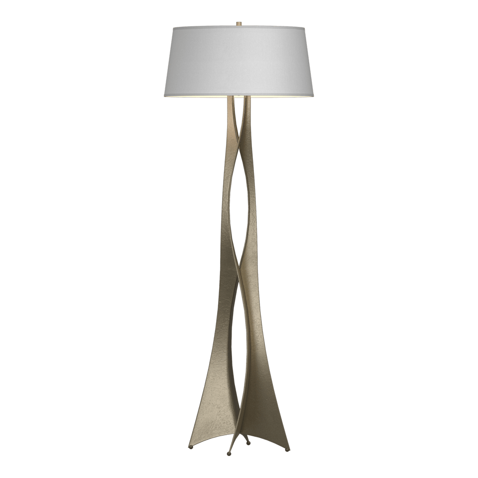 Hubbardton Forge Moreau 1-Light Floor Lamp With Dimmable Feature, Linen Shade, & Elegant Design