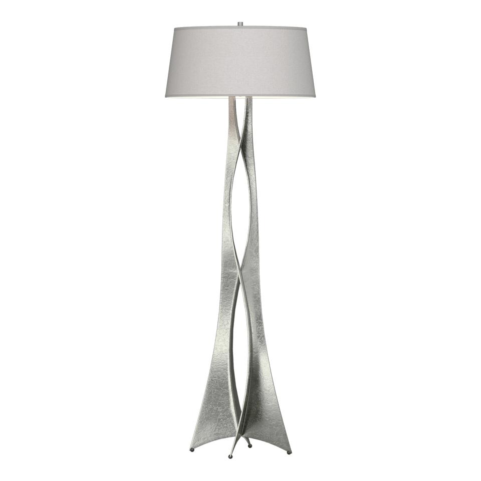 Hubbardton Forge Moreau 1-Light Floor Lamp With Dimmable Feature, Linen Shade, & Elegant Design