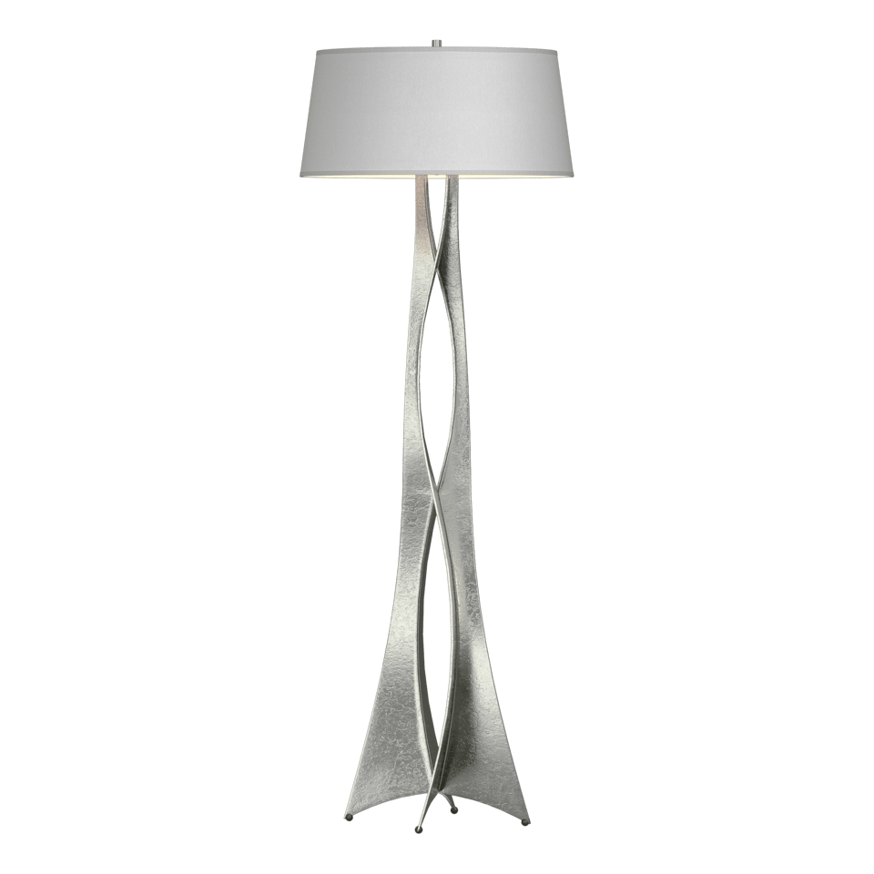 Hubbardton Forge Moreau 1-Light Floor Lamp With Dimmable Feature, Linen Shade, & Elegant Design