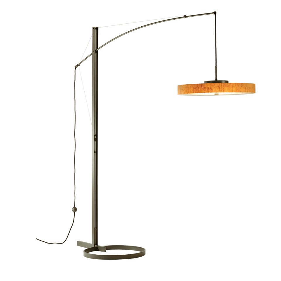 Hubbardton Forge Disq Arc LED Floor Lamp 234510, Adjustable Design, Multiple Finishes, Energy Efficient